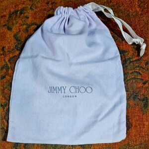 JIMMY CHOO Purple Lavender Drawstring Dust Bag Cover Pouch Shoes Handbag Clutch